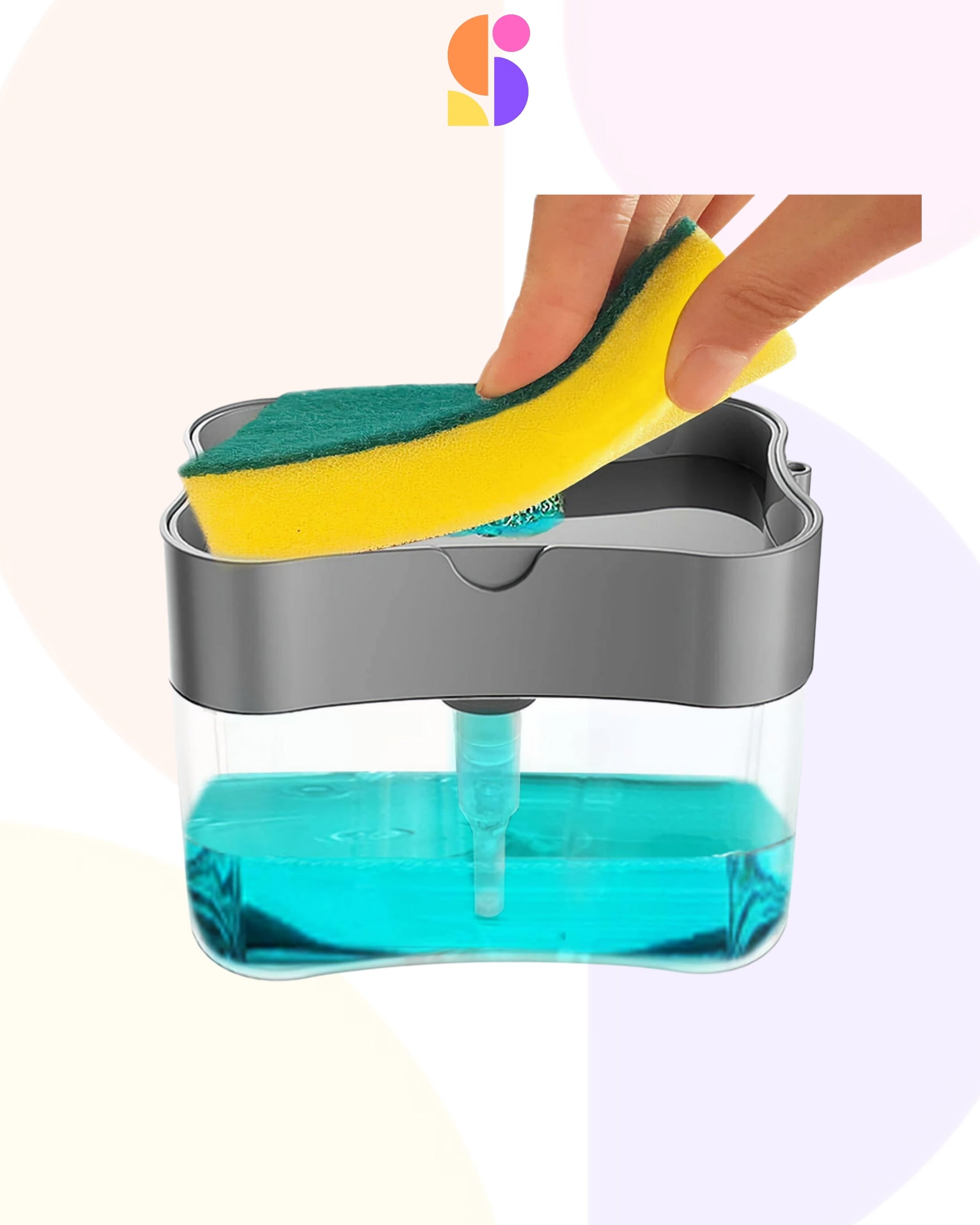 2-in-1 Soap Dispenser & Sponge Holder