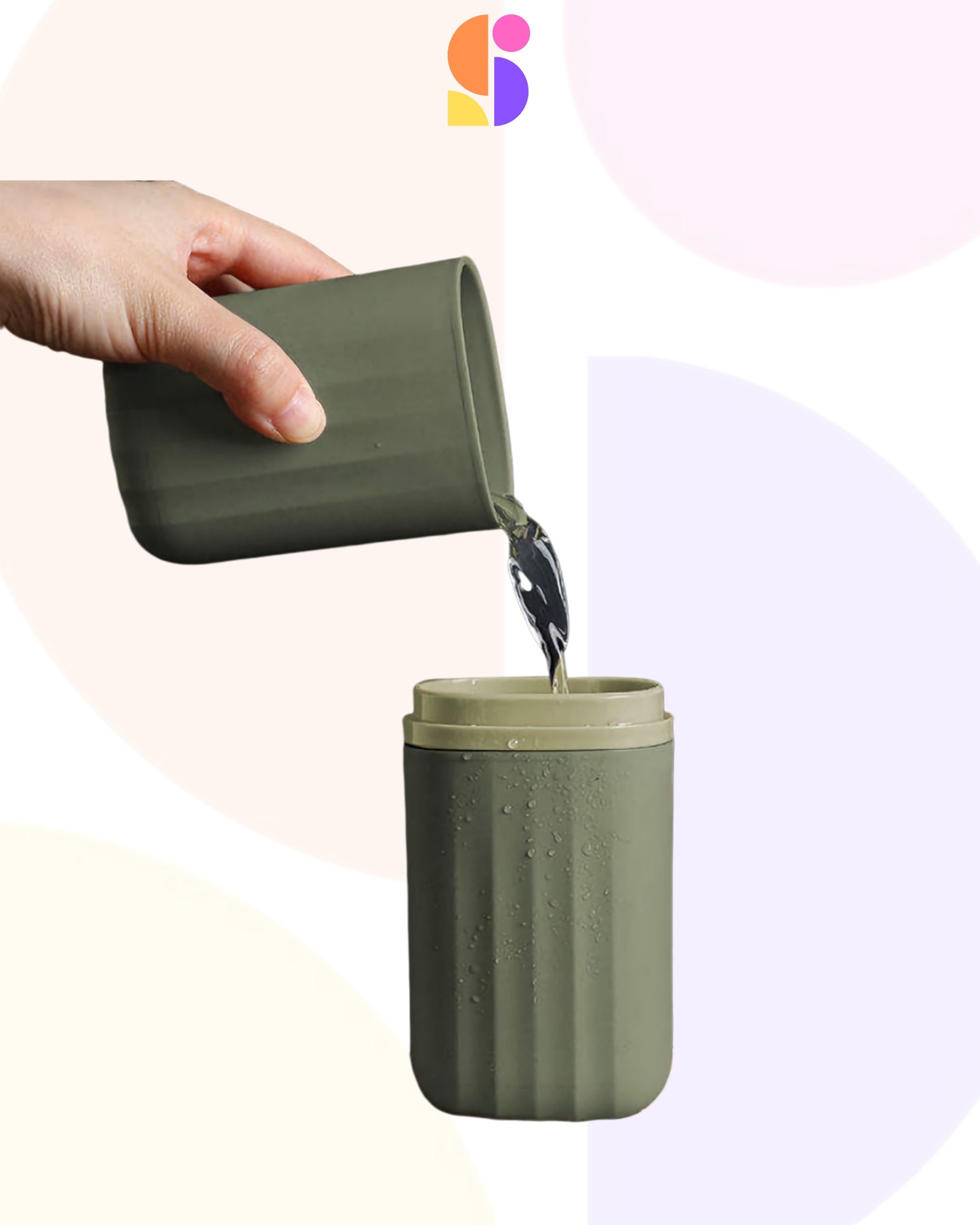 Portable Toothbrush & Mouthwash Storage Set