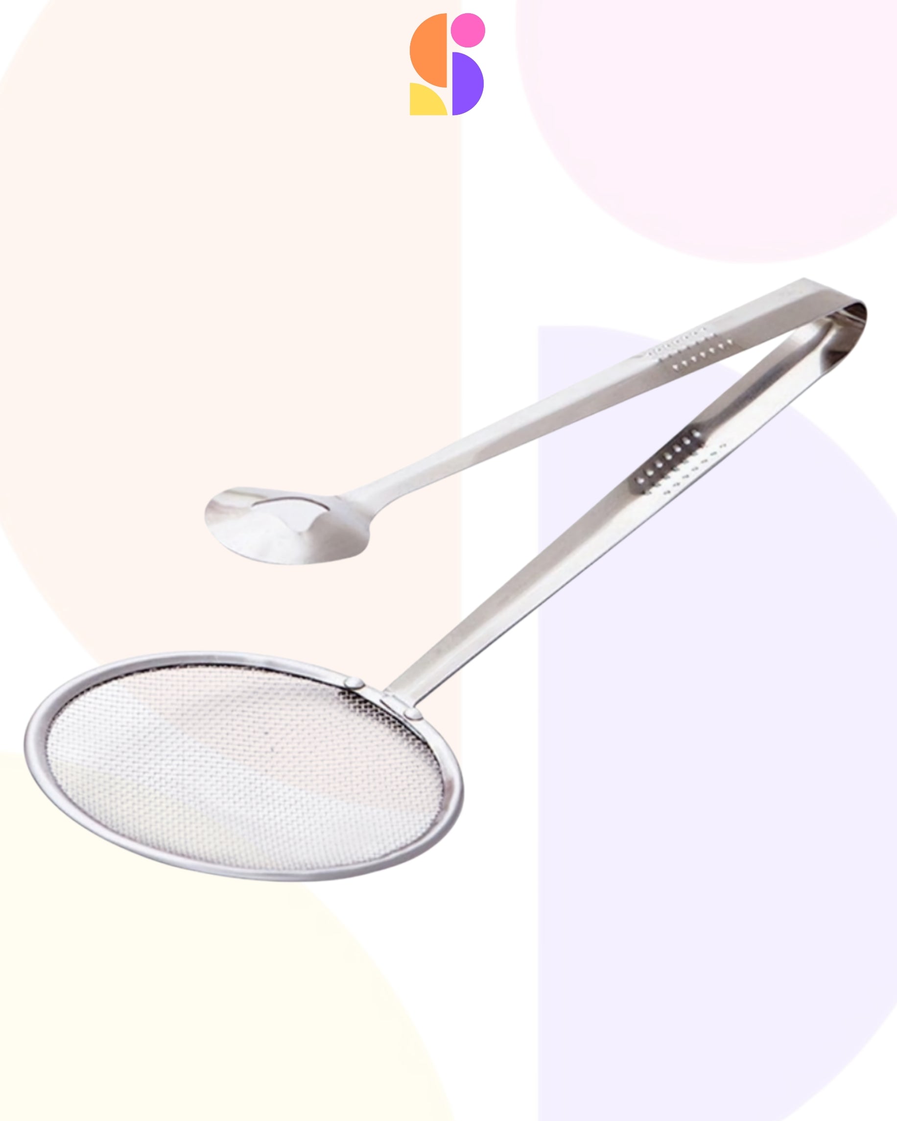 2-in-1 Stainless Steel Strainer Spoon